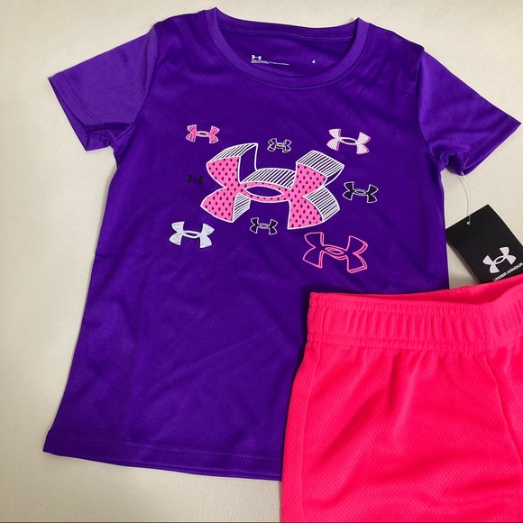 Under Armour cute pink purple shorts set - Picture 6 of 6